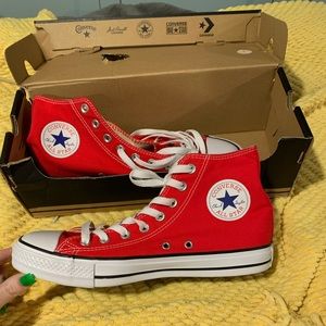 Red Hightop Converse Men’s size 8 Women’s size 10
